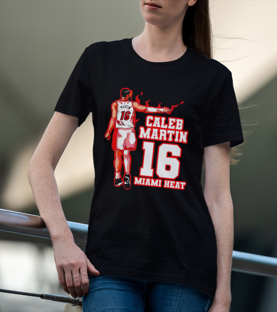 Caleb Martin 16 Miami Heat NBA Player T-Shirt