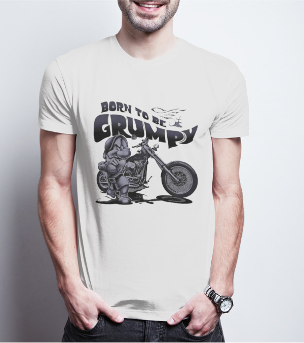 Born To Be Grumpy Motorcycle Rider T-Shirt