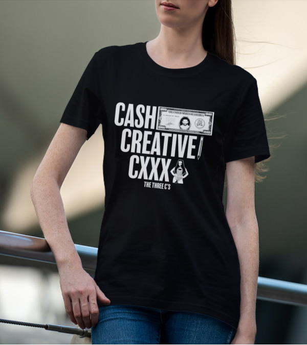 Cash Creative Cxxx The Three C’s Matt Cardona Dollar Pencil Woman T-Shirt