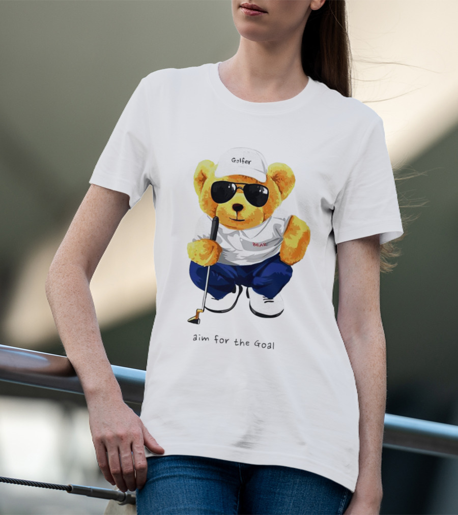 Golfer Bear Aim For The Goal T-Shirt