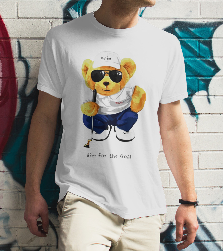 Golfer Bear Aim For The Goal T-Shirt