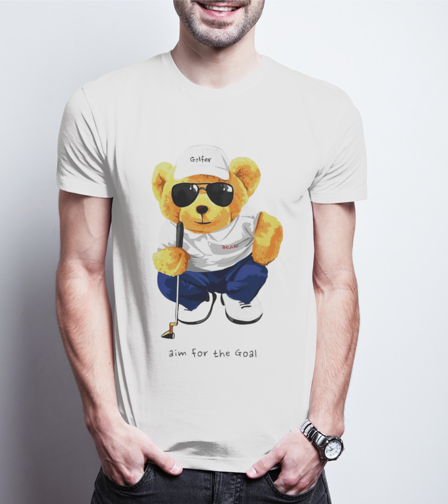 Golfer Bear Aim For The Goal T-Shirt