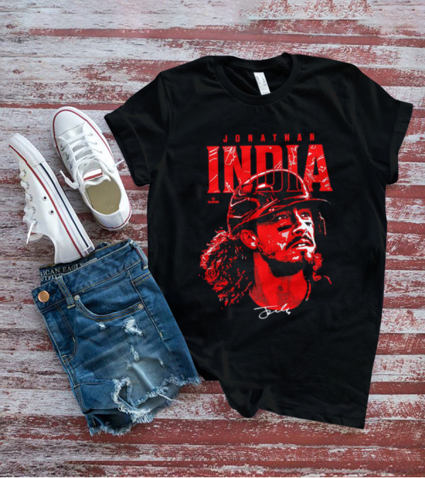 Jonathan India Cincinnati Reds Signature Face T-Shirt