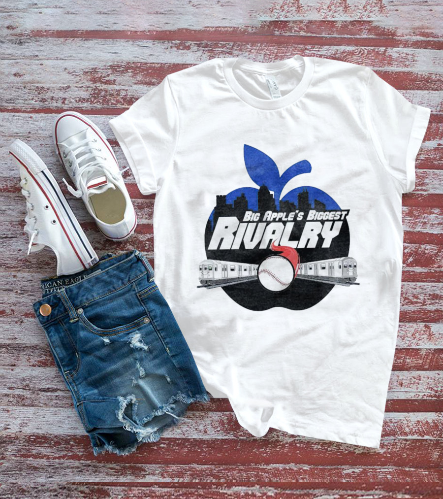 Big Apple's Biggest Rivalry Subway Baseball Skyline T-Shirt