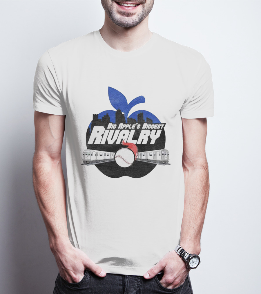 Big Apple's Biggest Rivalry Subway Baseball Skyline T-Shirt