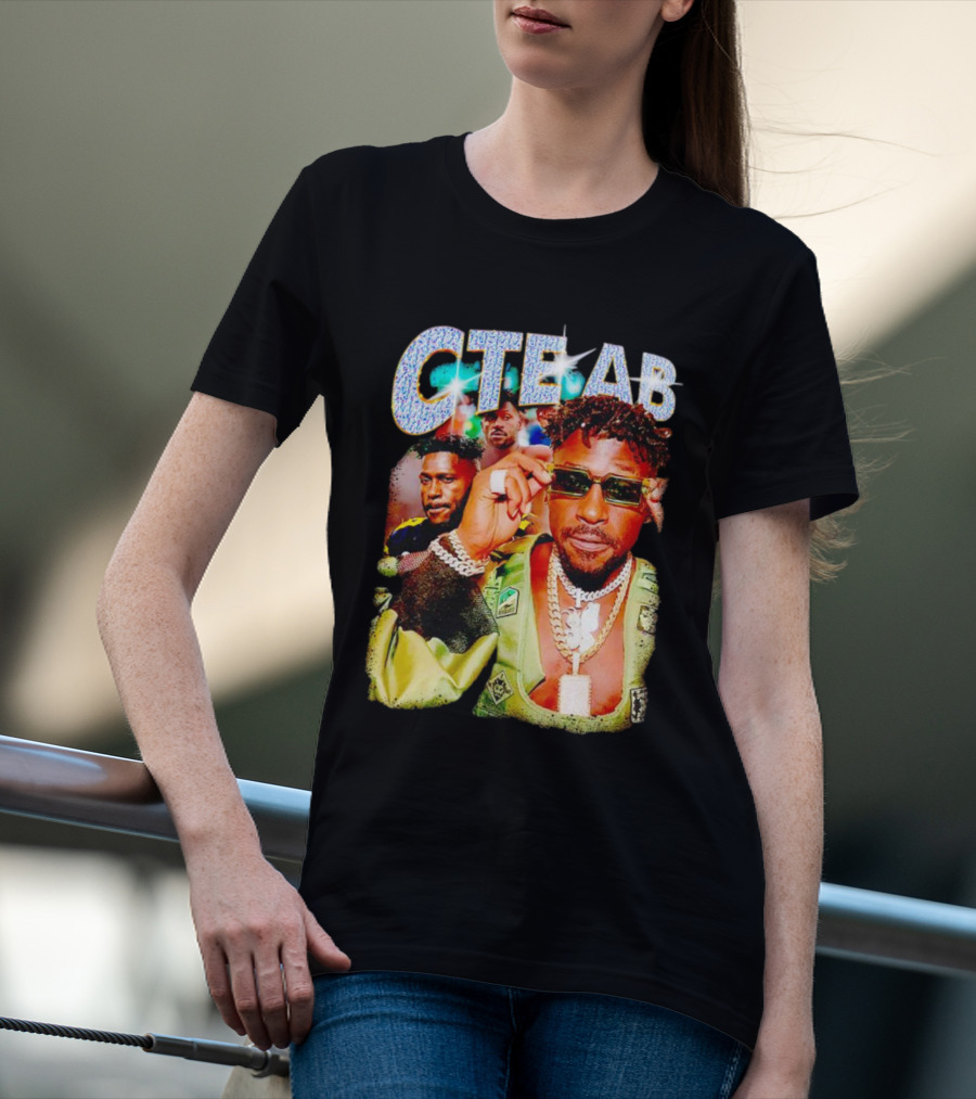 CTE AB Antonio Brown Vibrant Portrait With Sunglasses And Jewelry T-Shirt