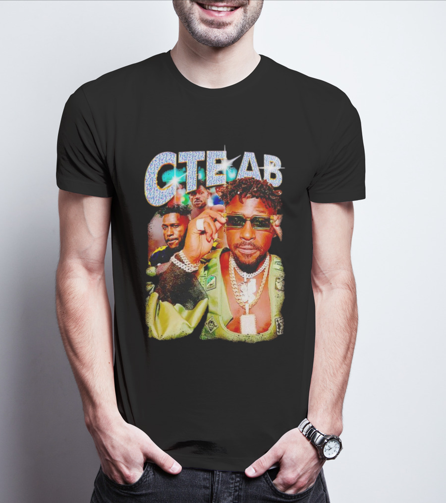 CTE AB Antonio Brown Vibrant Portrait With Sunglasses And Jewelry T-Shirt