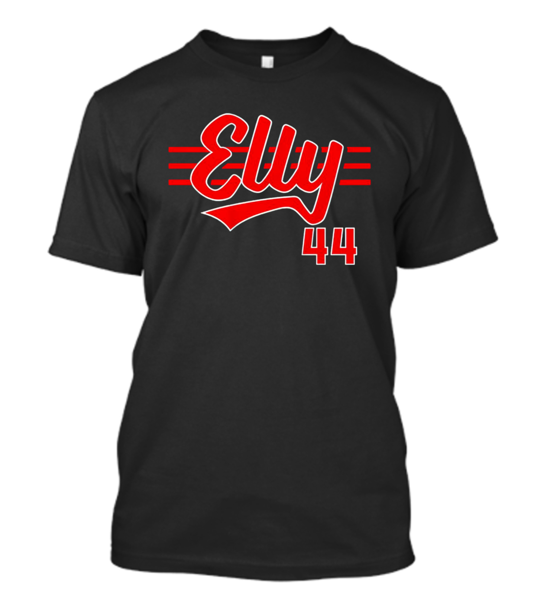 Elly De La Cruz 44 Cincinnati Script Red Stripes T-Shirt