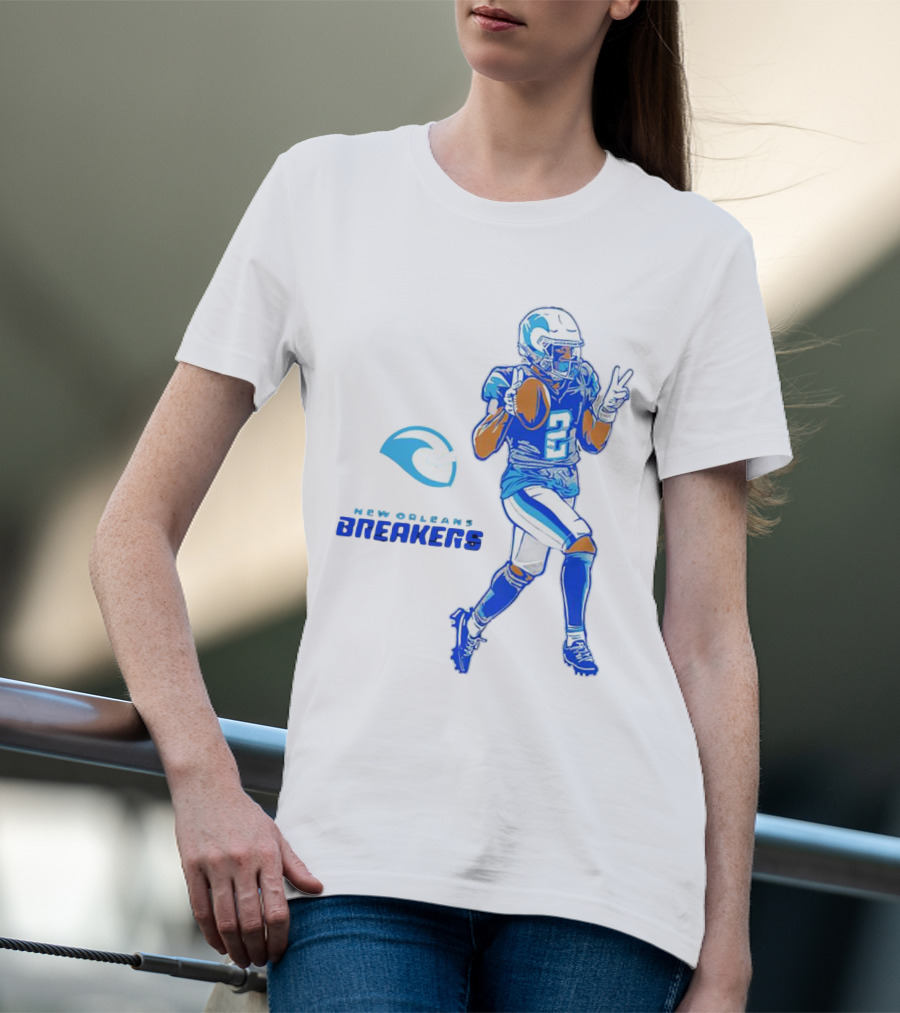 Johnnie Dixon 2 New Orleans Breakers Football Deuces T-Shirt