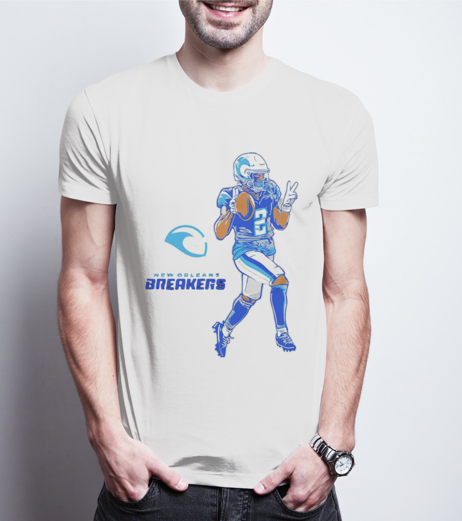 Johnnie Dixon 2 New Orleans Breakers Football Deuces T-Shirt