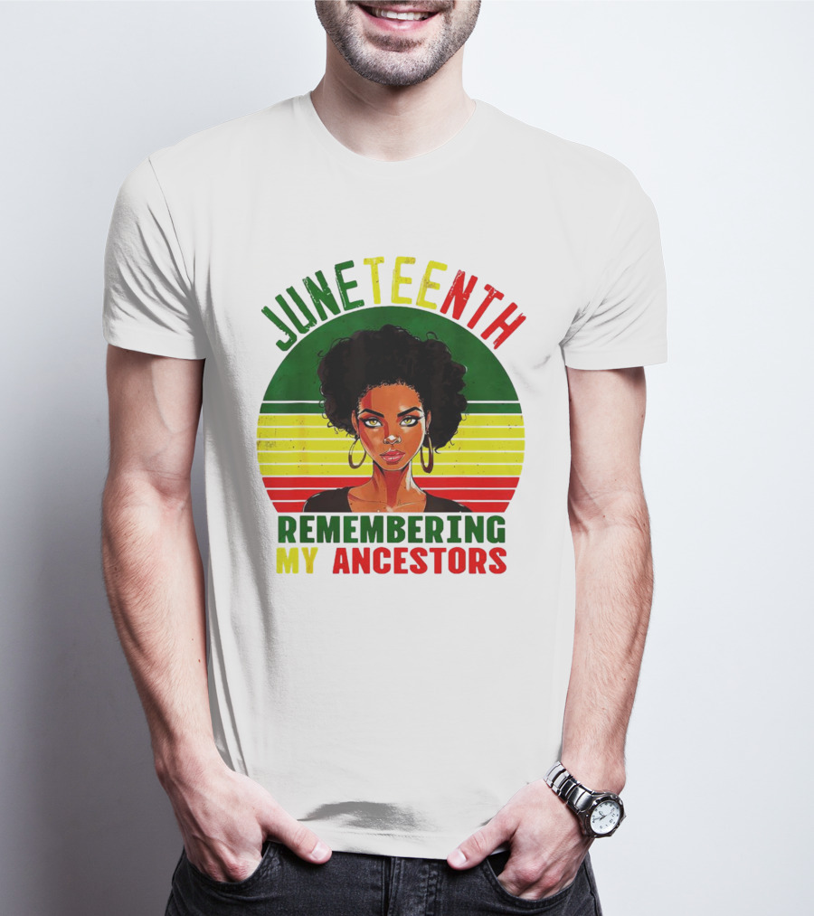 Juneteenth Remembering My Ancestors Black Women Loc'd Hair T-Shirt