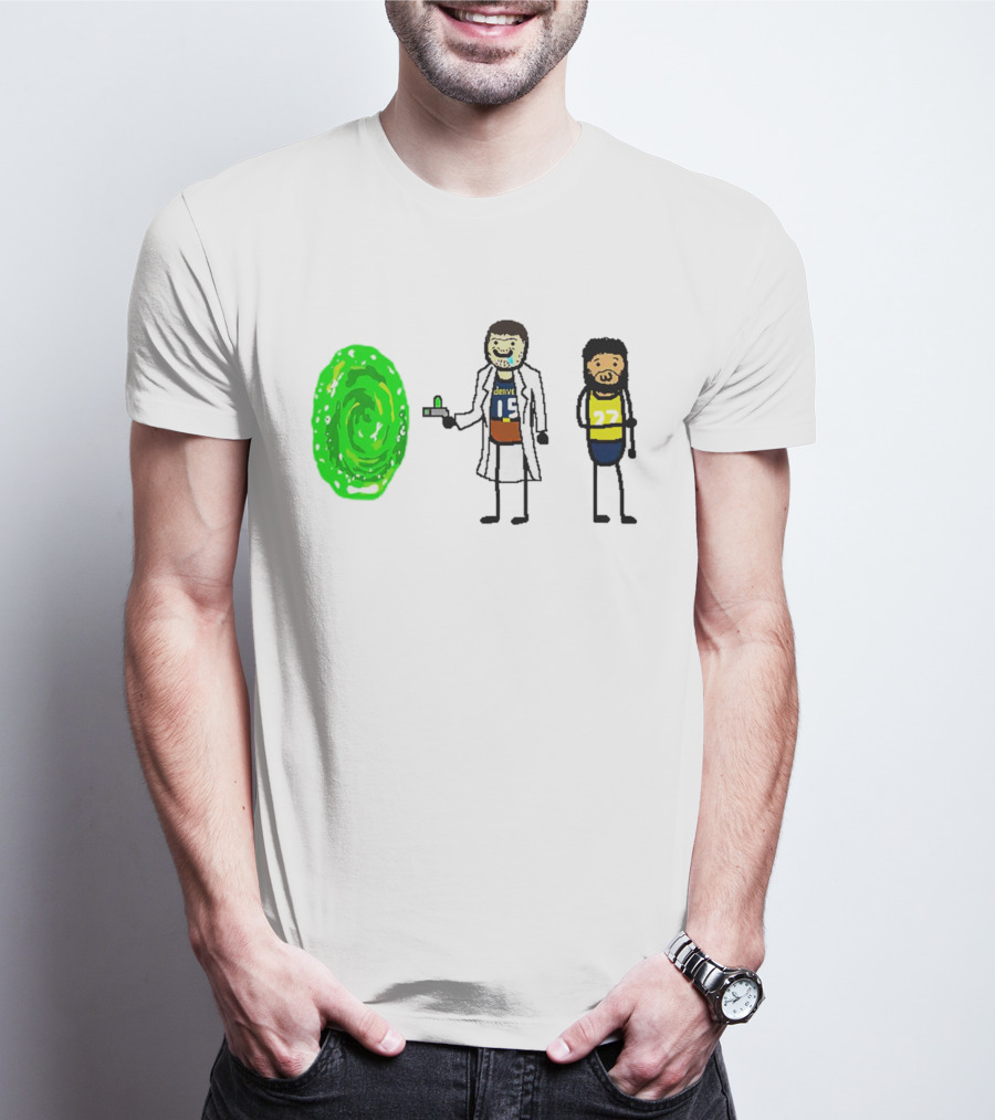 Rick-ola Jokic And Jamal Morty Denver 15 27 Portal T-Shirt