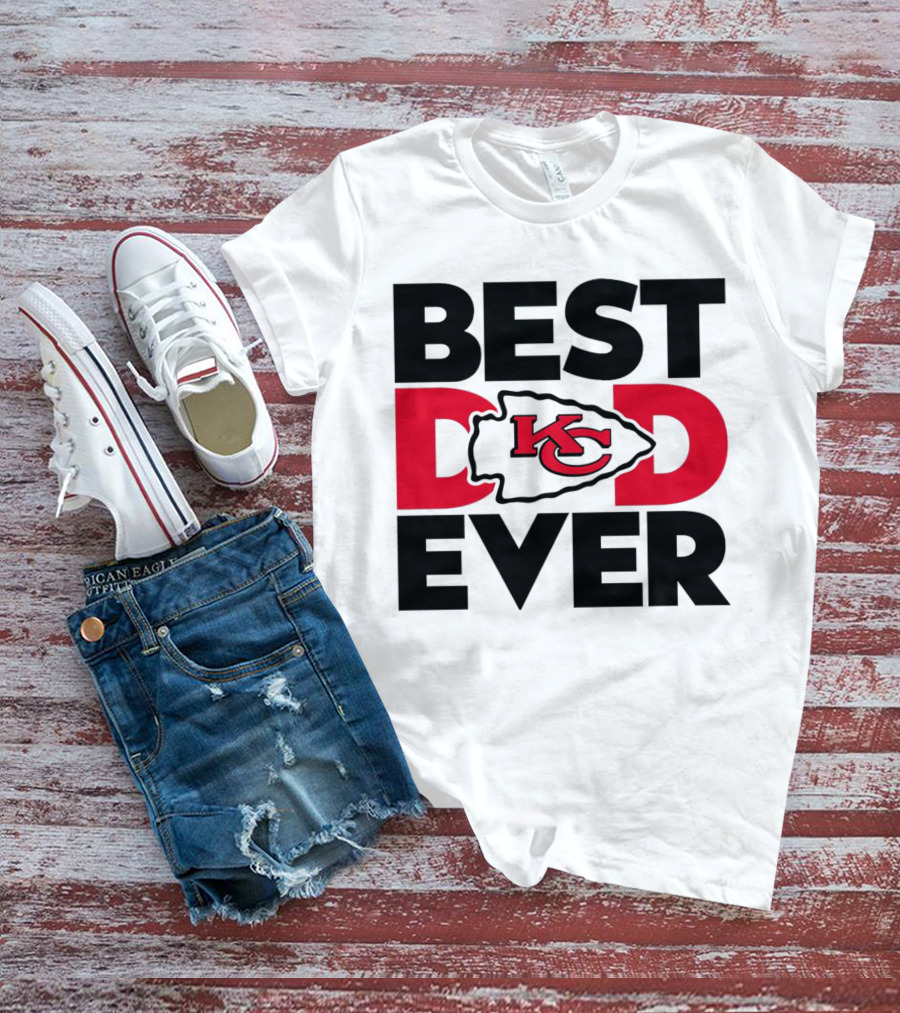 Best Dad Ever Kansas City Chiefs NFL Fan T-Shirt
