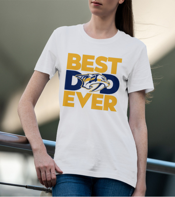 Best Dad Ever Nashville Predators NHL Fan T-Shirt