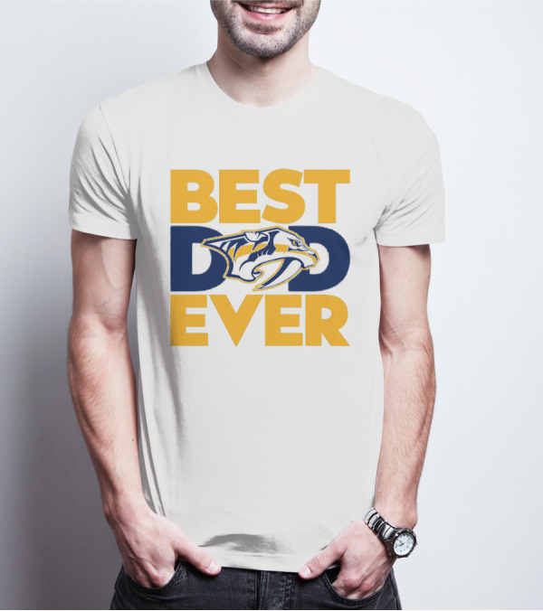 Best Dad Ever Nashville Predators NHL Fan T-Shirt