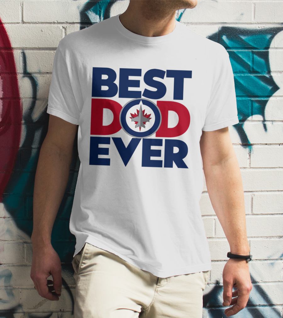 Best Dad Ever NHL Winnipeg Jets Fan T-Shirt