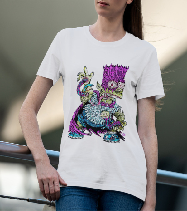 Caped Monster Bart Simpson Surreal T-Shirt