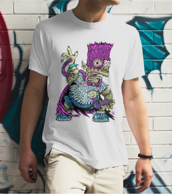 Caped Monster Bart Simpson Surreal T-Shirt