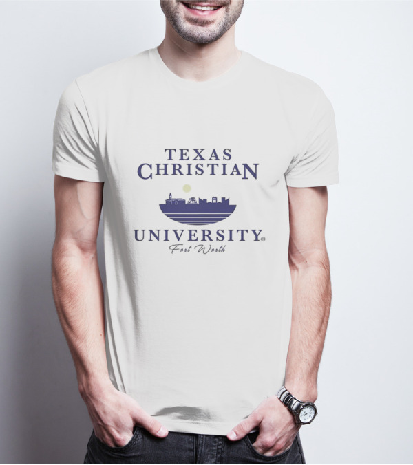 Texas Christian University Fort Worth Skyline T-Shirt