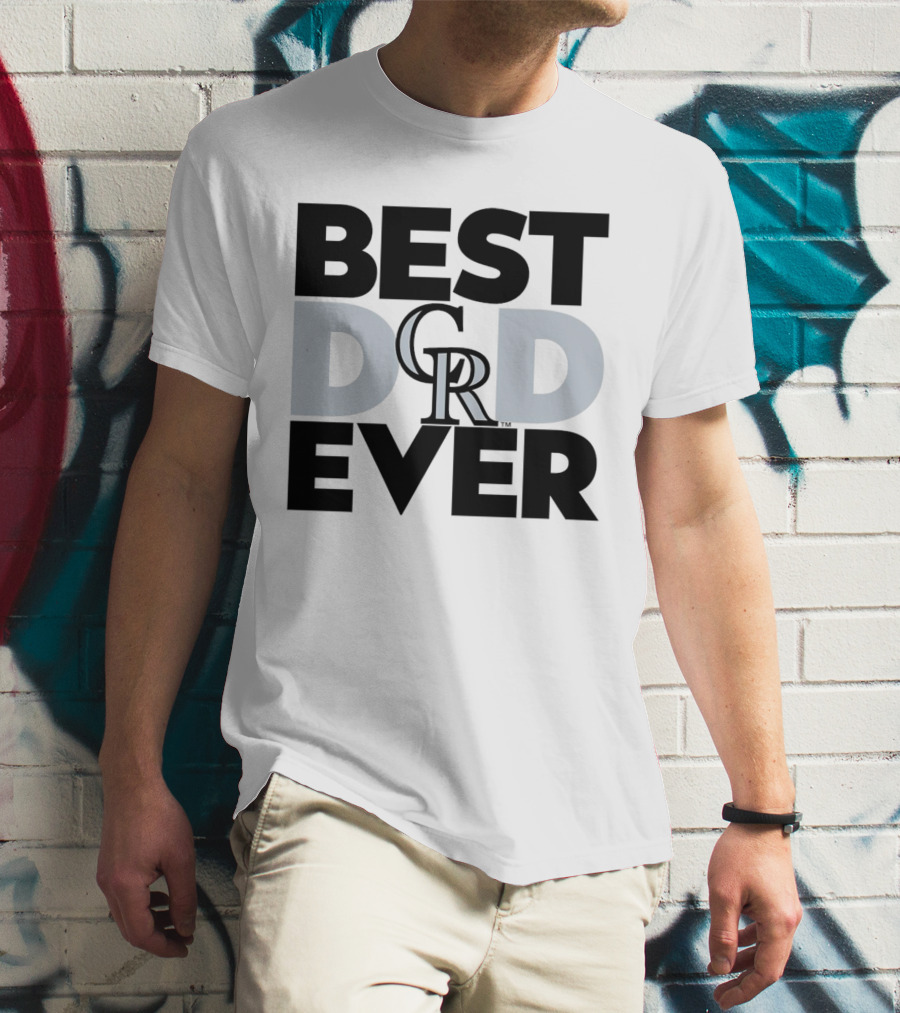 Best Dad Ever Colorado Rockies MLB T-Shirt