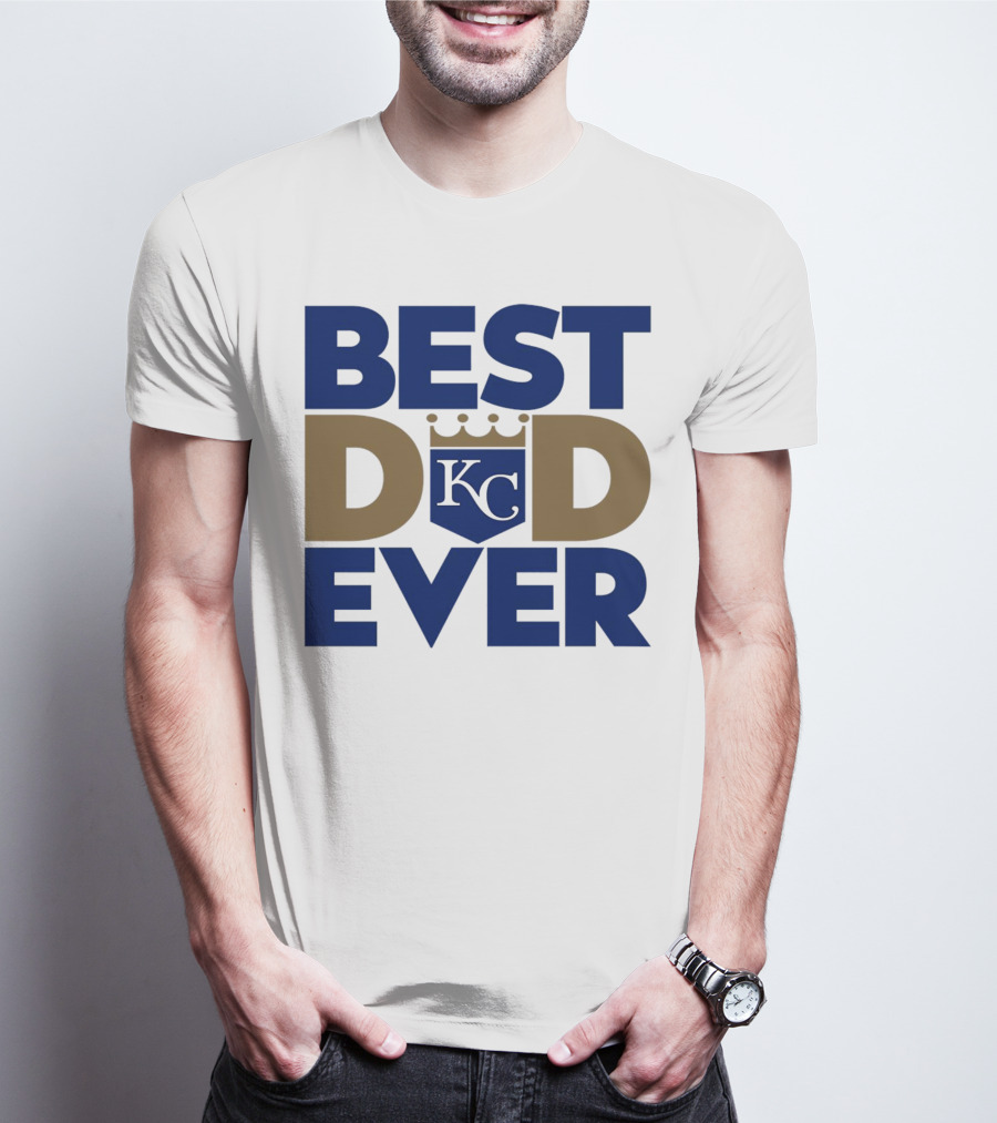 Best Dad Ever KC Royals Baseball T-Shirt