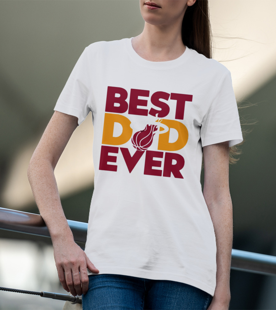 Best Dad Ever NBA Miami Heat Basketball Fan T-Shirt