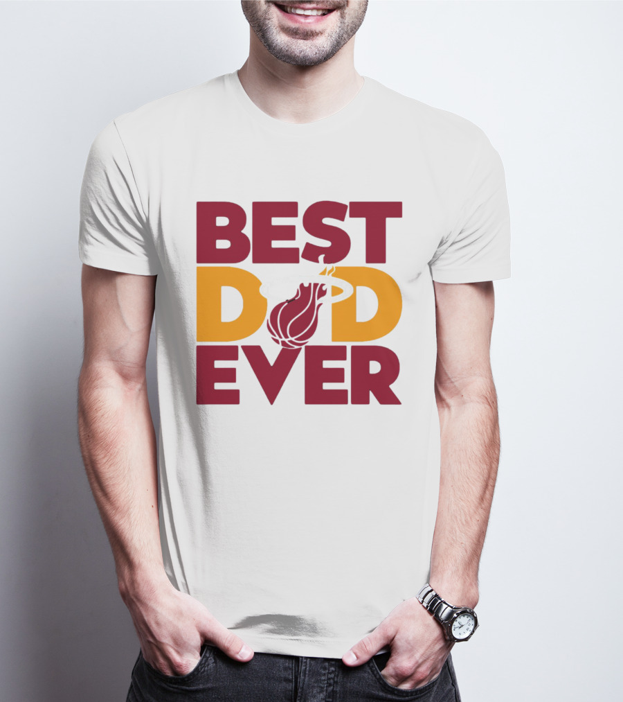 Best Dad Ever NBA Miami Heat Basketball Fan T-Shirt