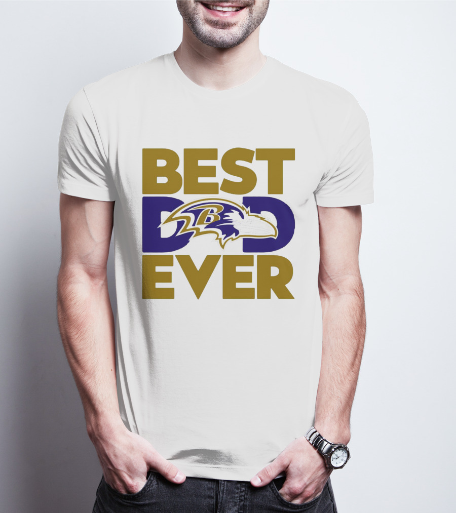Best Dad Ever NFL Baltimore Ravens T-Shirt