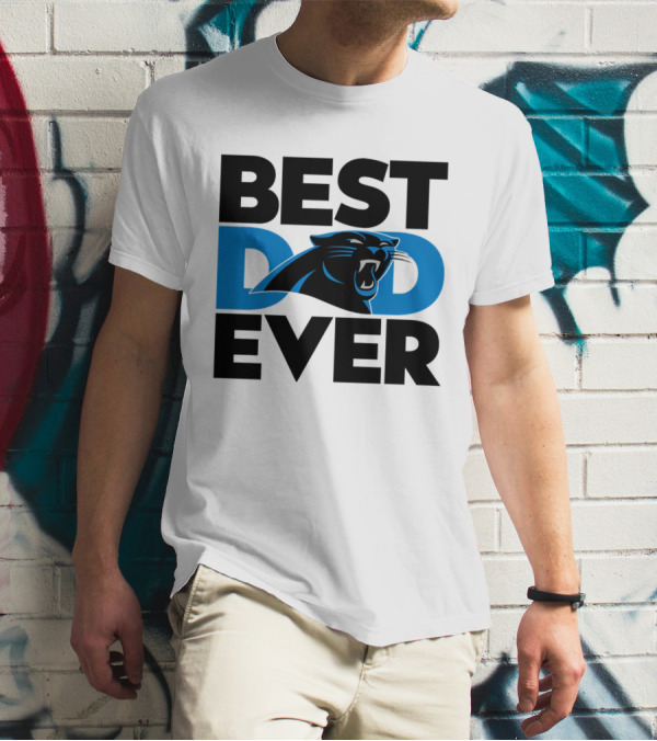 Best Dad Ever Carolina Panthers NFL Fan T-Shirt