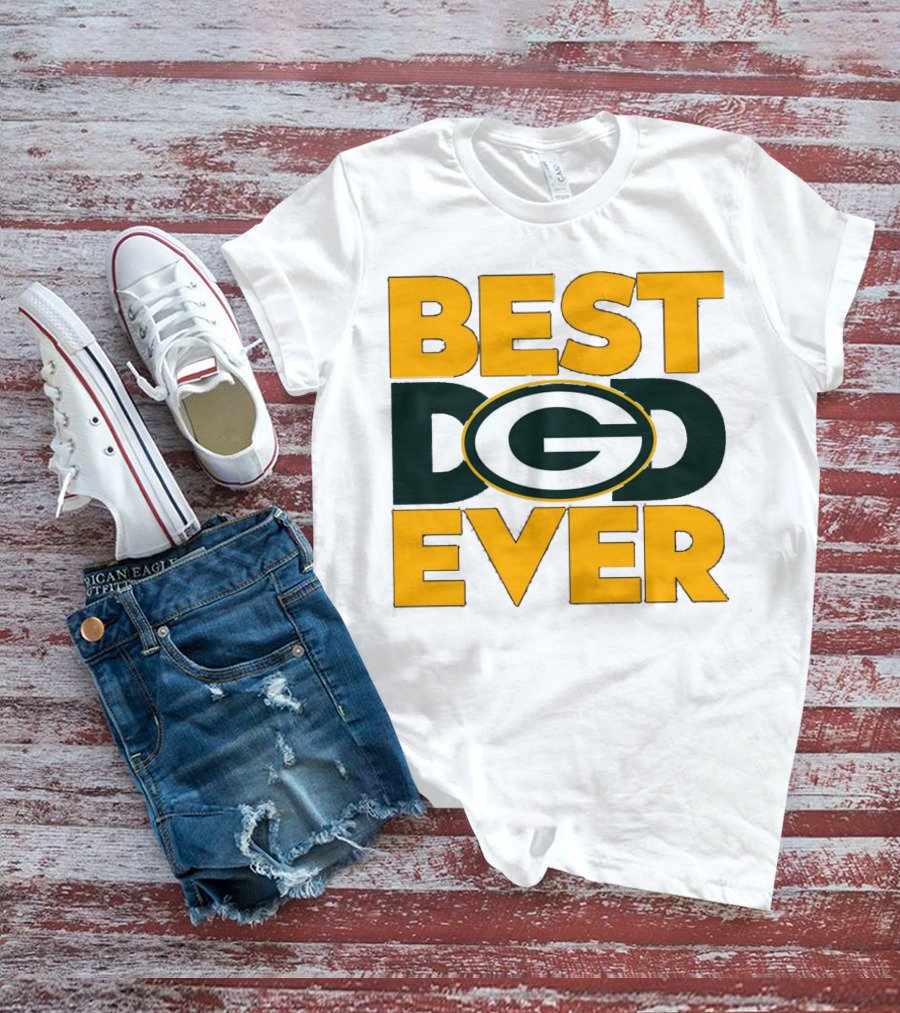 Best Dad Ever Green Bay Packers Logo NFL T-Shirt