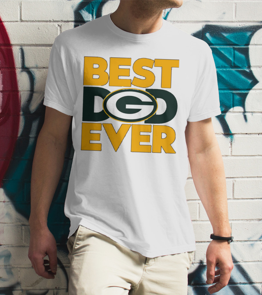 Best Dad Ever Green Bay Packers Logo NFL T-Shirt