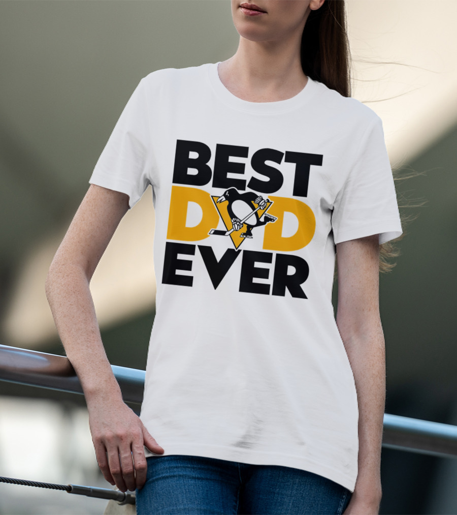 Best Dad Ever NHL Pittsburgh Penguins T-Shirt