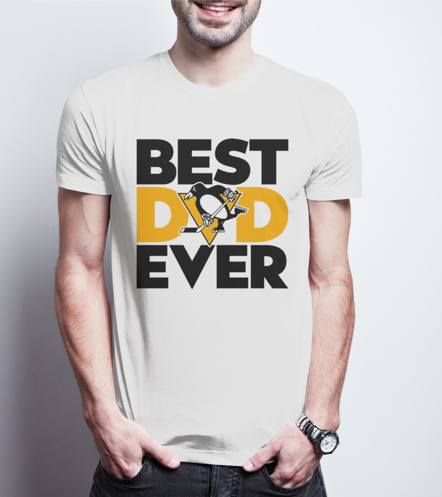 Best Dad Ever NHL Pittsburgh Penguins T-Shirt