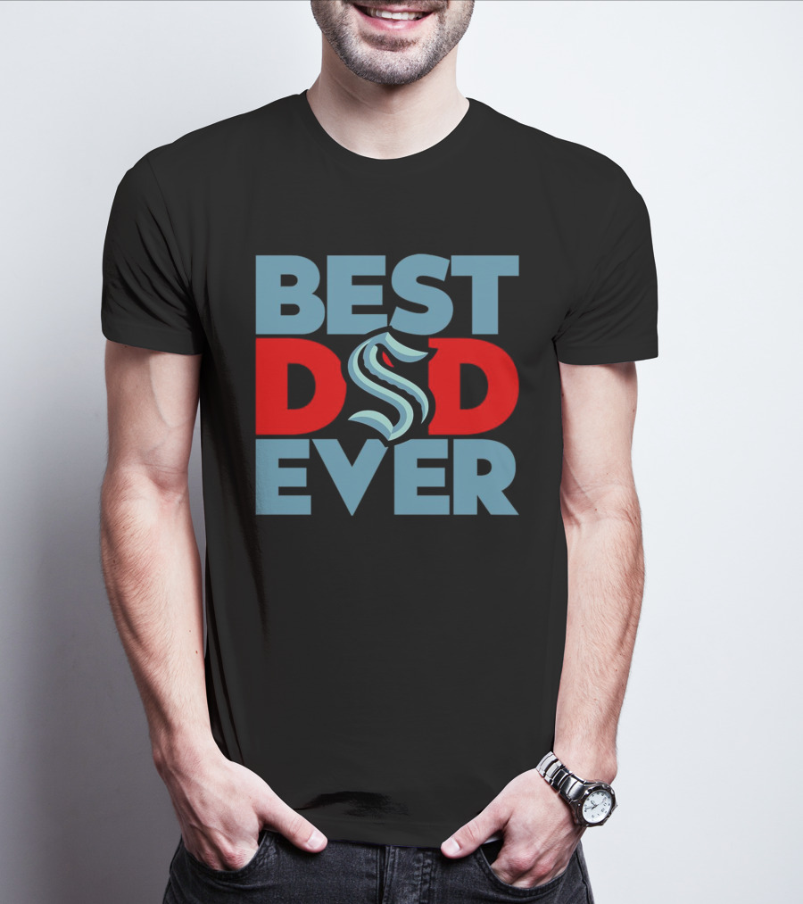 Best Dad Ever Seattle Kraken NHL T-Shirt