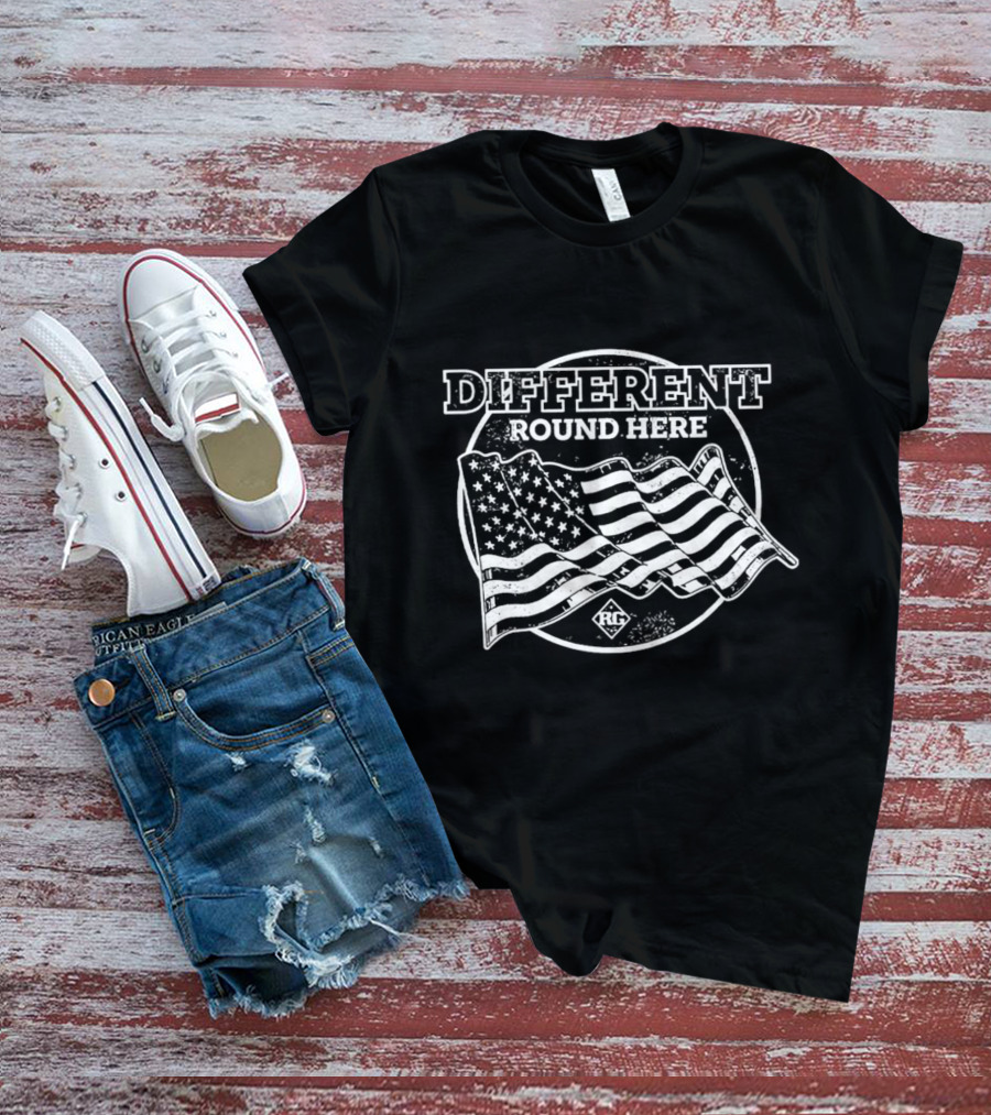 Different Round Here American Flag RG T-Shirt
