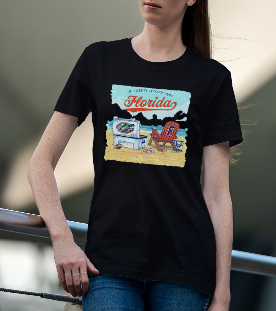 Authentic Outfitters Florida Gators Flogrown Beach Scene T-Shirt