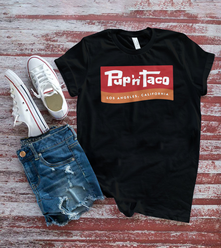 Pup ‘N’ Taco Los Angeles California Retro Logo Vintage Branding T-Shirt