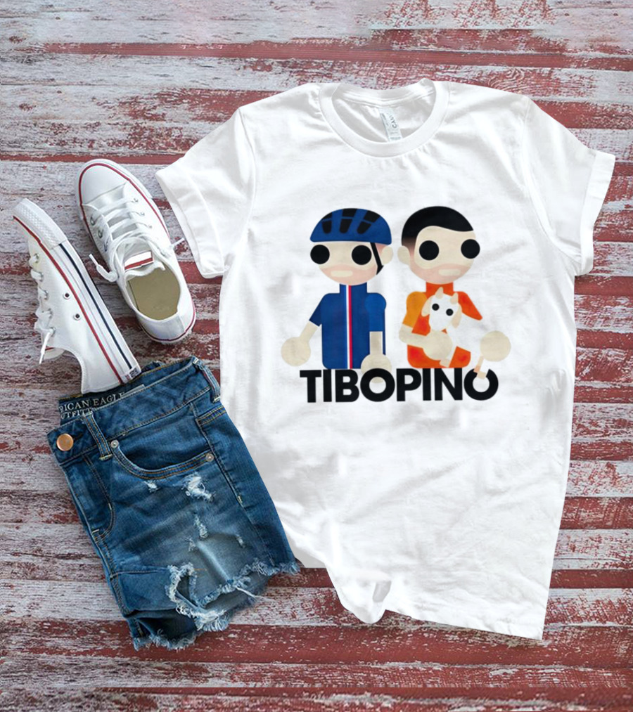 Tibopino Cycling Character Duo With Helmet And Dog T-Shirt