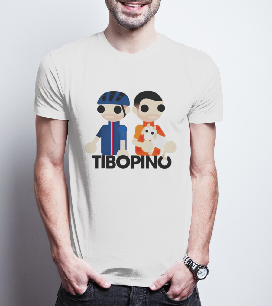 Tibopino Cycling Character Duo With Helmet And Dog T-Shirt