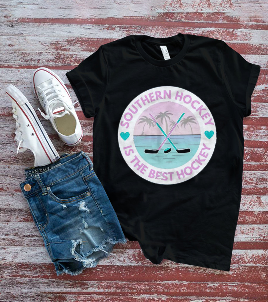 Southern Hockey Is The Best Hockey Palms And Crossed Sticks T-Shirt