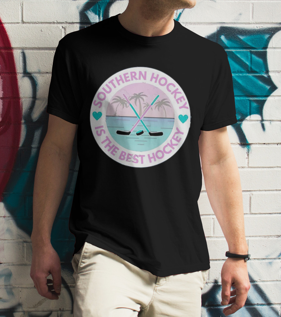 Southern Hockey Is The Best Hockey Palms And Crossed Sticks T-Shirt