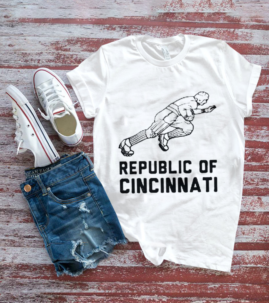 Republic Of Cincinnati Football Running Back Player T-Shirt
