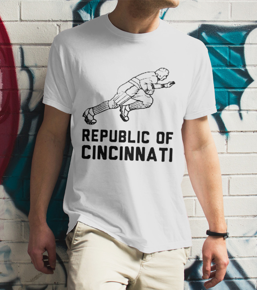 Republic Of Cincinnati Football Running Back Player T-Shirt