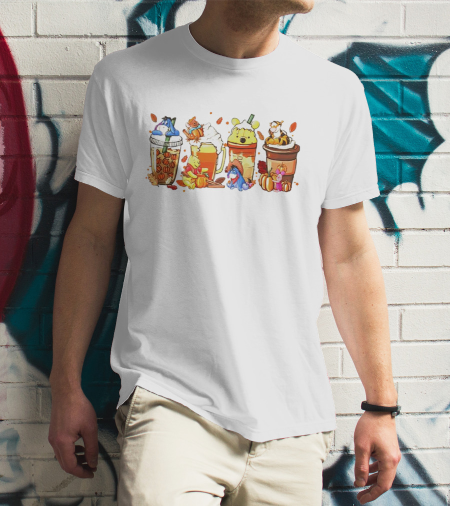Winnie The Pooh Pumpkin Spice Coffee Latte Friends T-Shirt