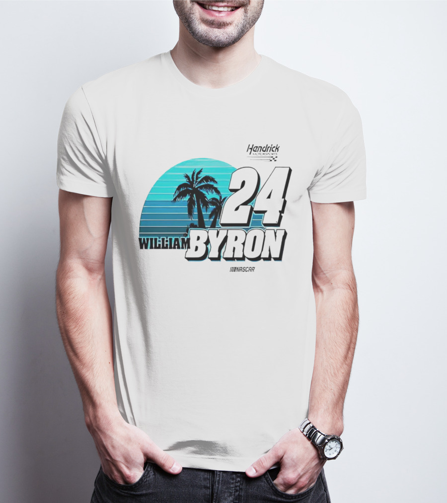 William Byron 24 NASCAR Fishing UPF 50 Palm Trees Hendrick Motorsports T-Shirt