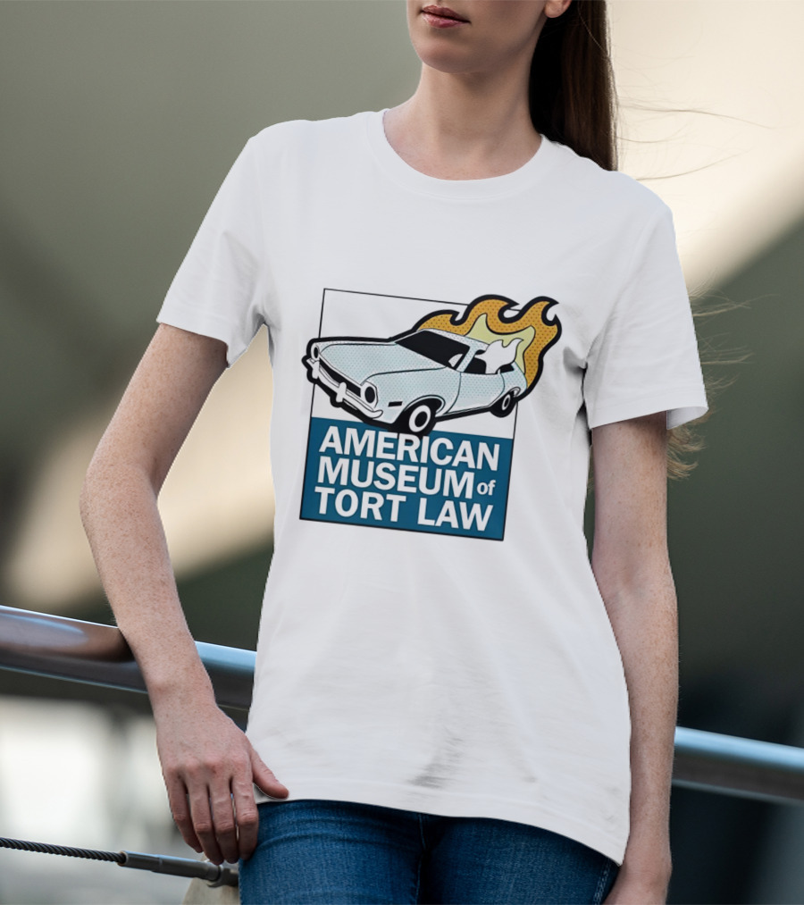 American Museum Of Tort Law Flaming Car T-Shirt