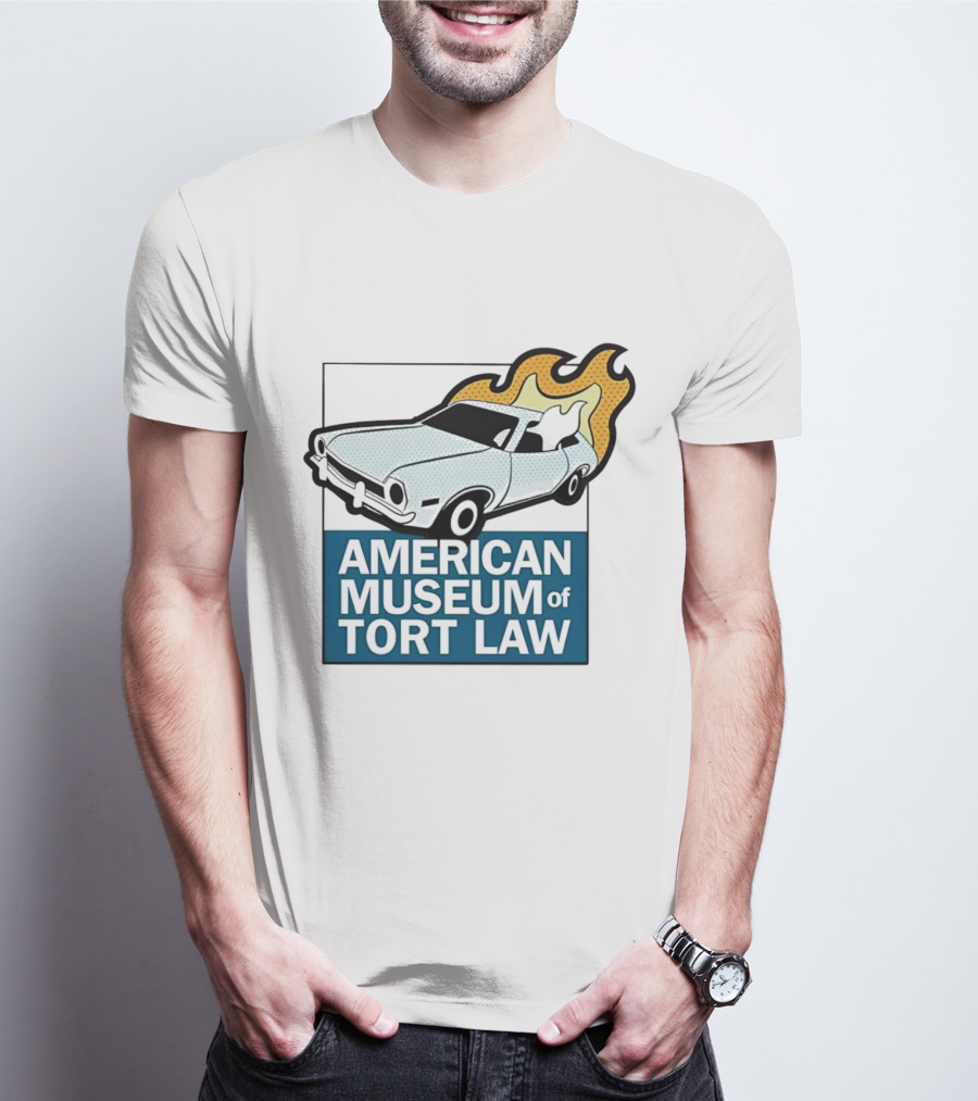 American Museum Of Tort Law Flaming Car T-Shirt