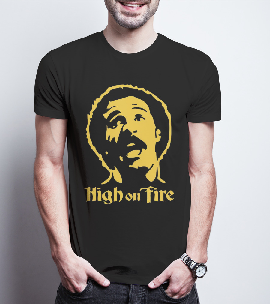 High On Fire Richard Pryor Black And Yellow T-Shirt