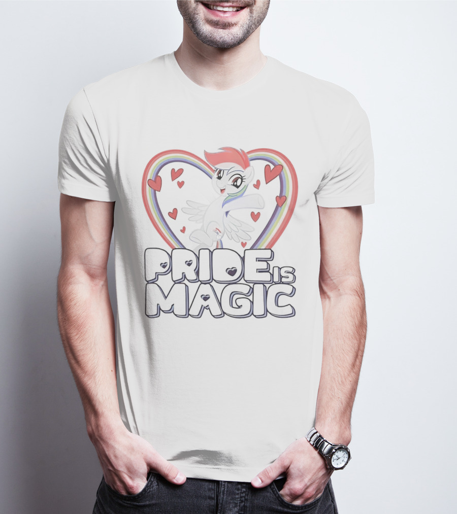 Pride Is Magic My Little Pony Rainbow Heart And Hearts T-Shirt