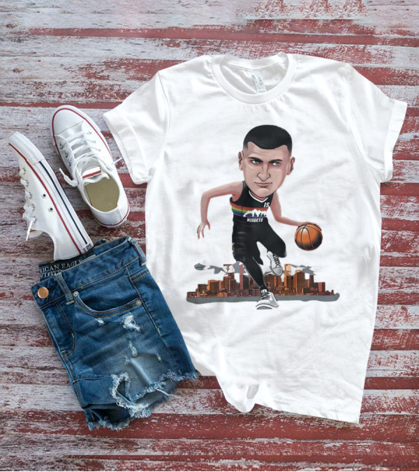 Nikola Jokić MVP Nuggets City Basketball Cartoon Player T-Shirt